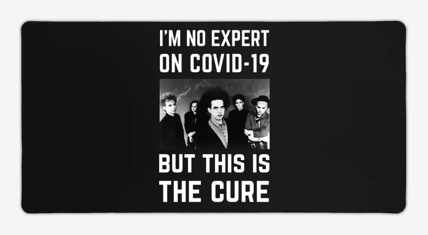 Mouse pad Gamer Negro de The cure covid