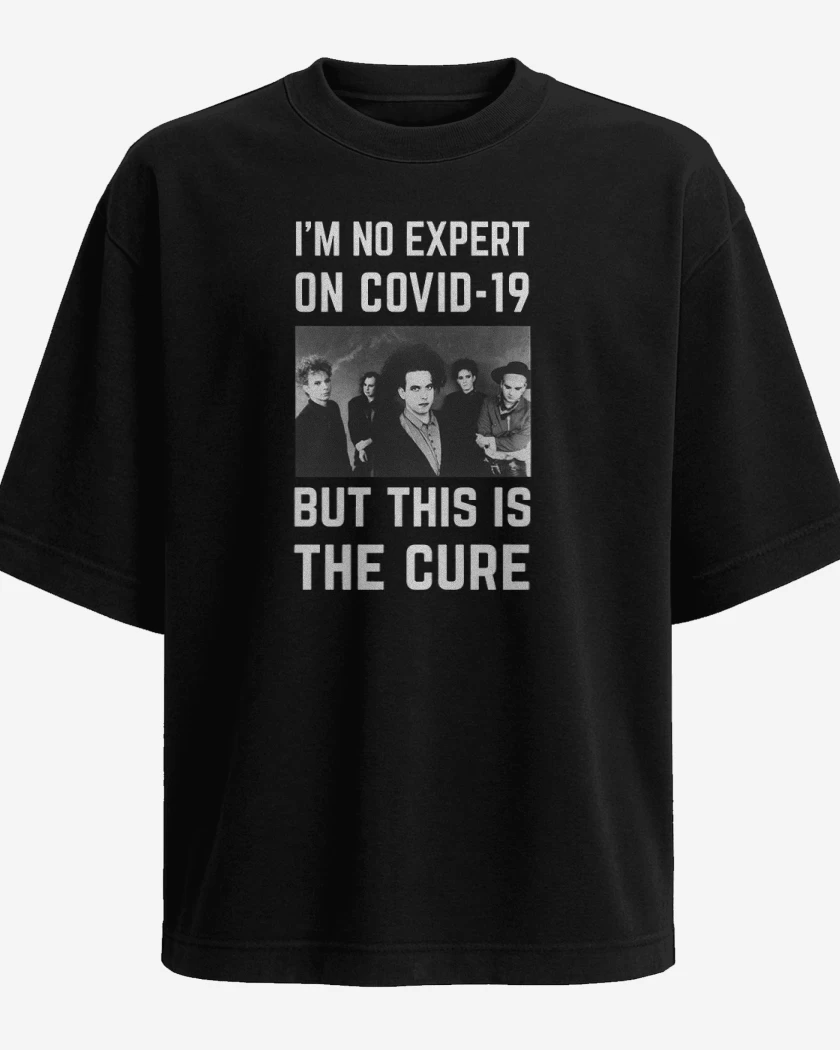 Polera Oversize Negro de The cure covid