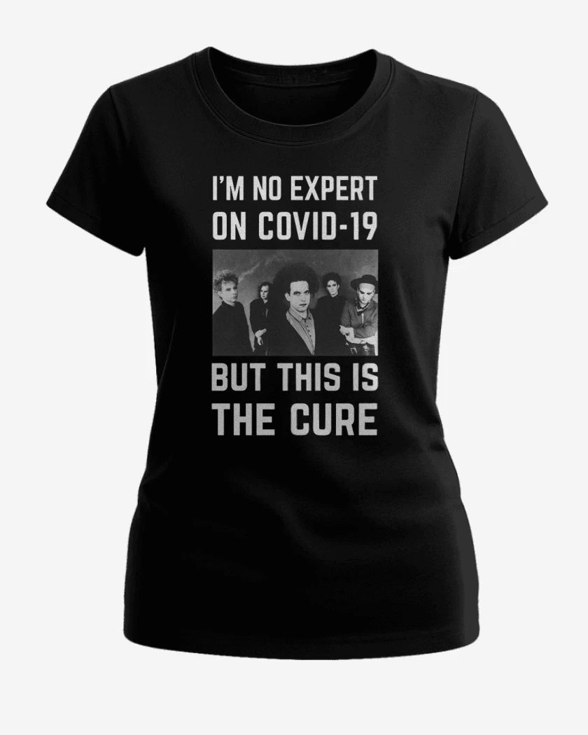 Polera de Mujer Negro de The cure covid