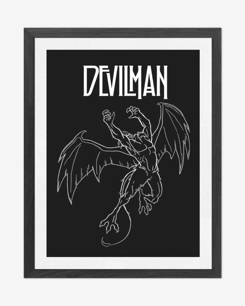 Cuadro decorativo Negro de Led Devilman