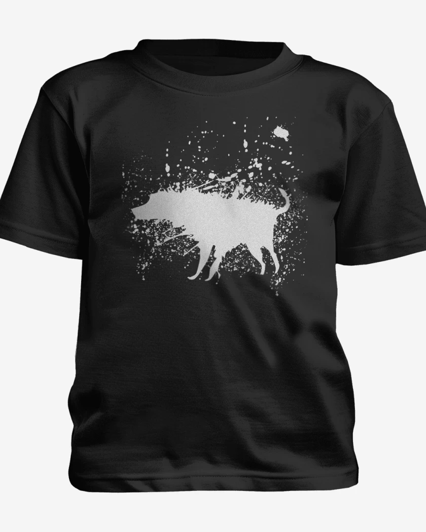 Polera de niño Negro de Perro mojado