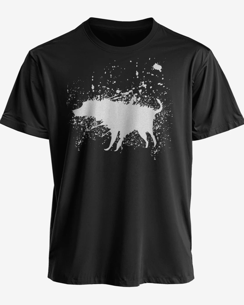 Polera premium Negro de Perro mojado