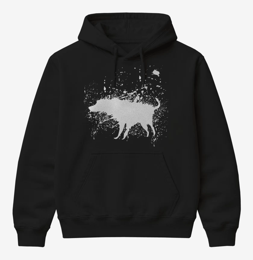 Poleron Canguro básico Negro de Perro mojado