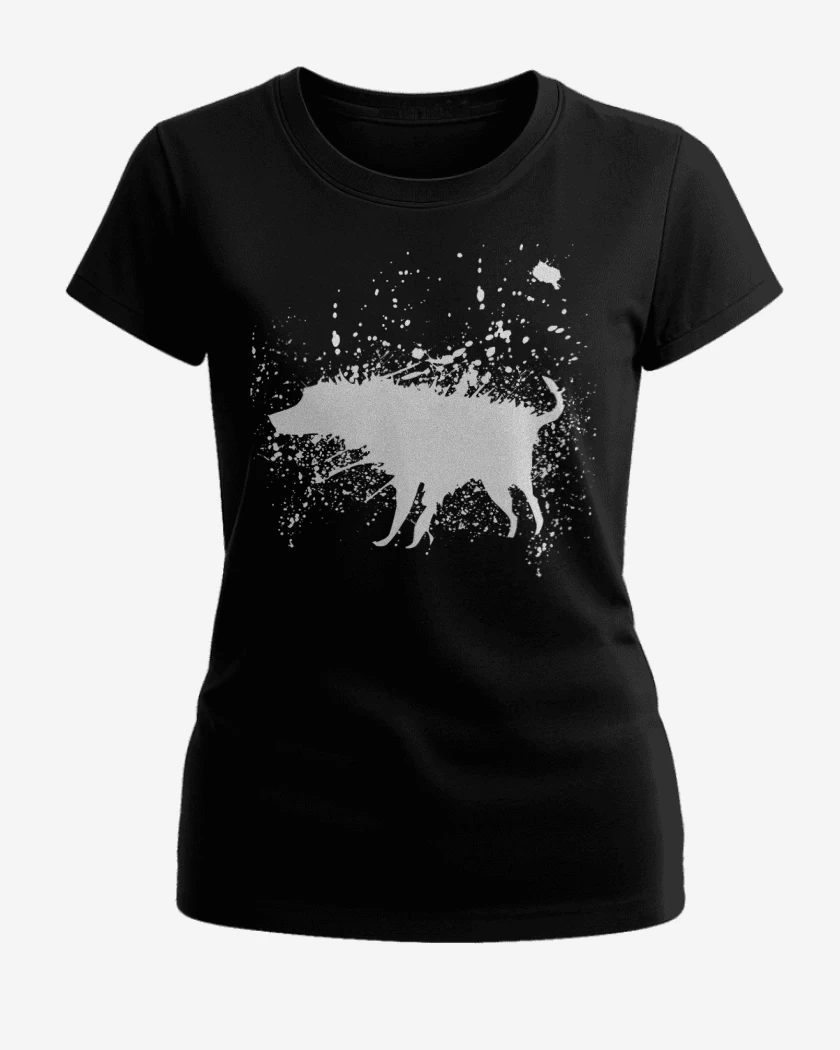 Polera de Mujer Negro de Perro mojado