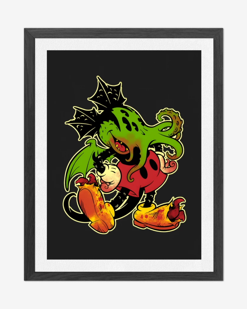 Cuadro decorativo Negro de Mickthulhu Mouse