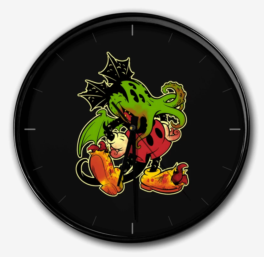 Reloj Negro de Mickthulhu Mouse