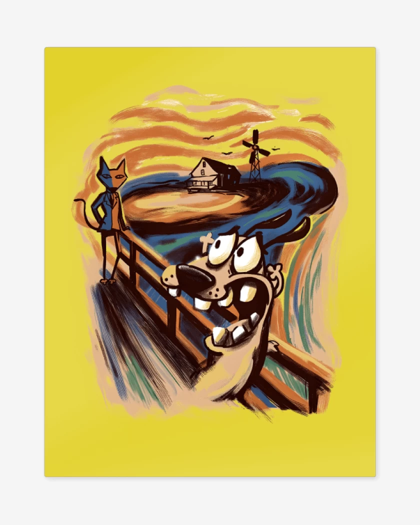 Print metalico Amarillo de El Grito de Coraje