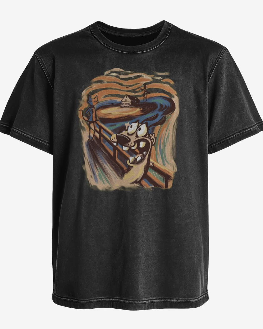 Polera desgastada Negro de El Grito de Coraje