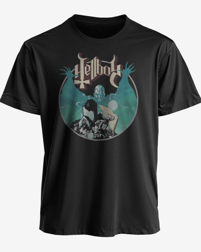 Polera Negro de Ghost Hellboy