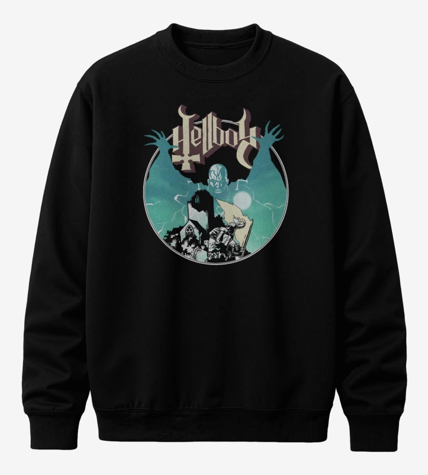 Poleron polo Negro de Ghost Hellboy