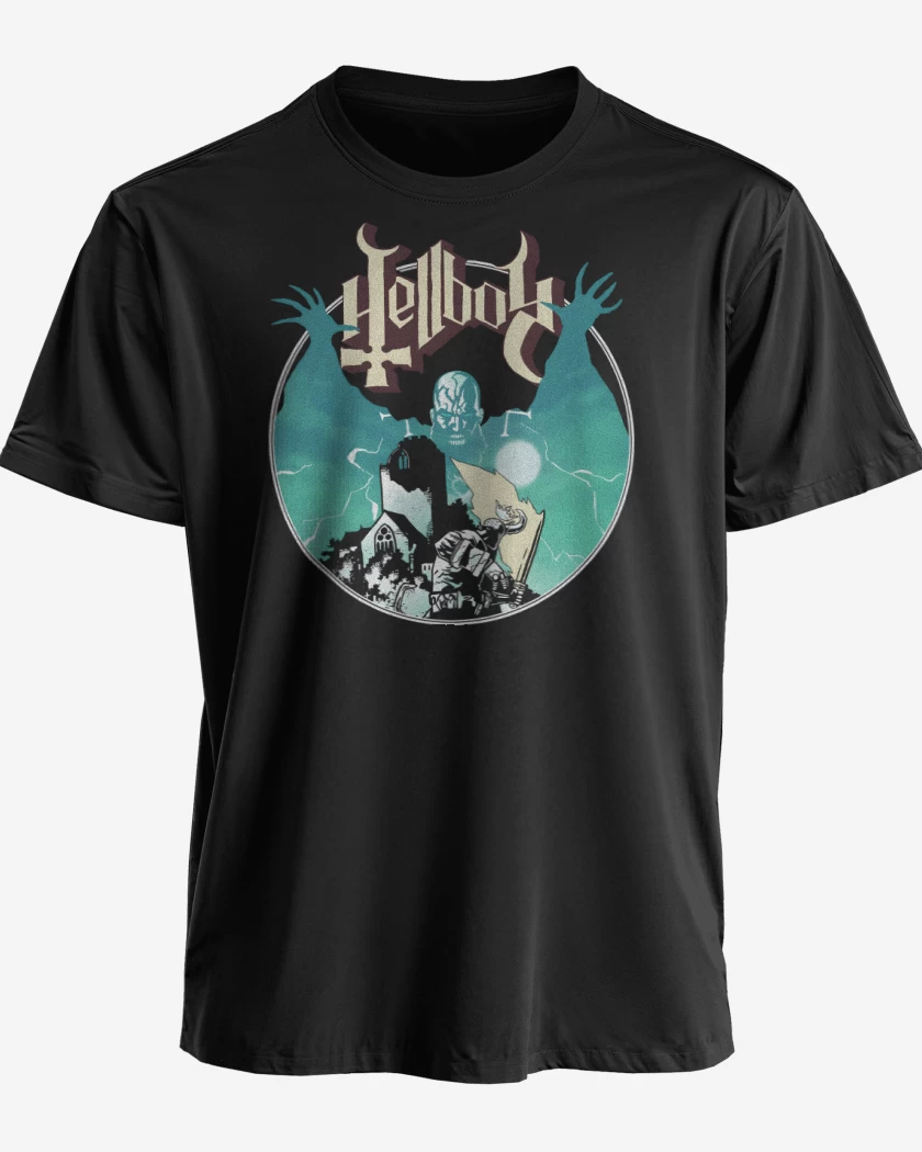 Polera premium Negro de Ghost Hellboy