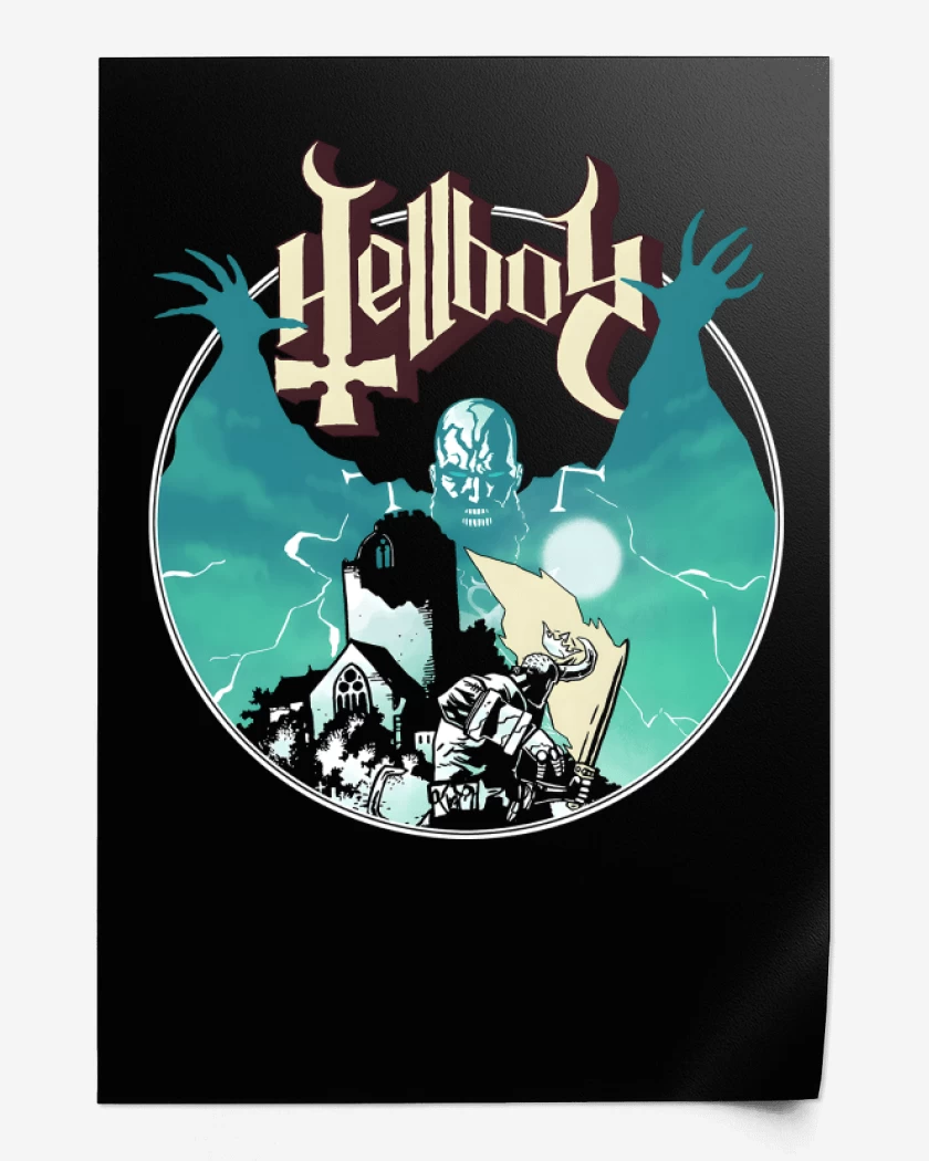 Print Negro de Ghost Hellboy