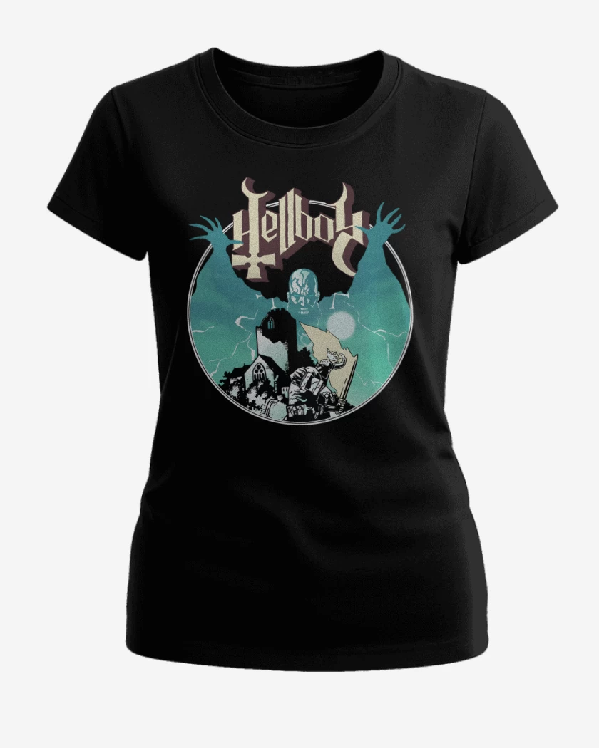Polera de Mujer Negro de Ghost Hellboy