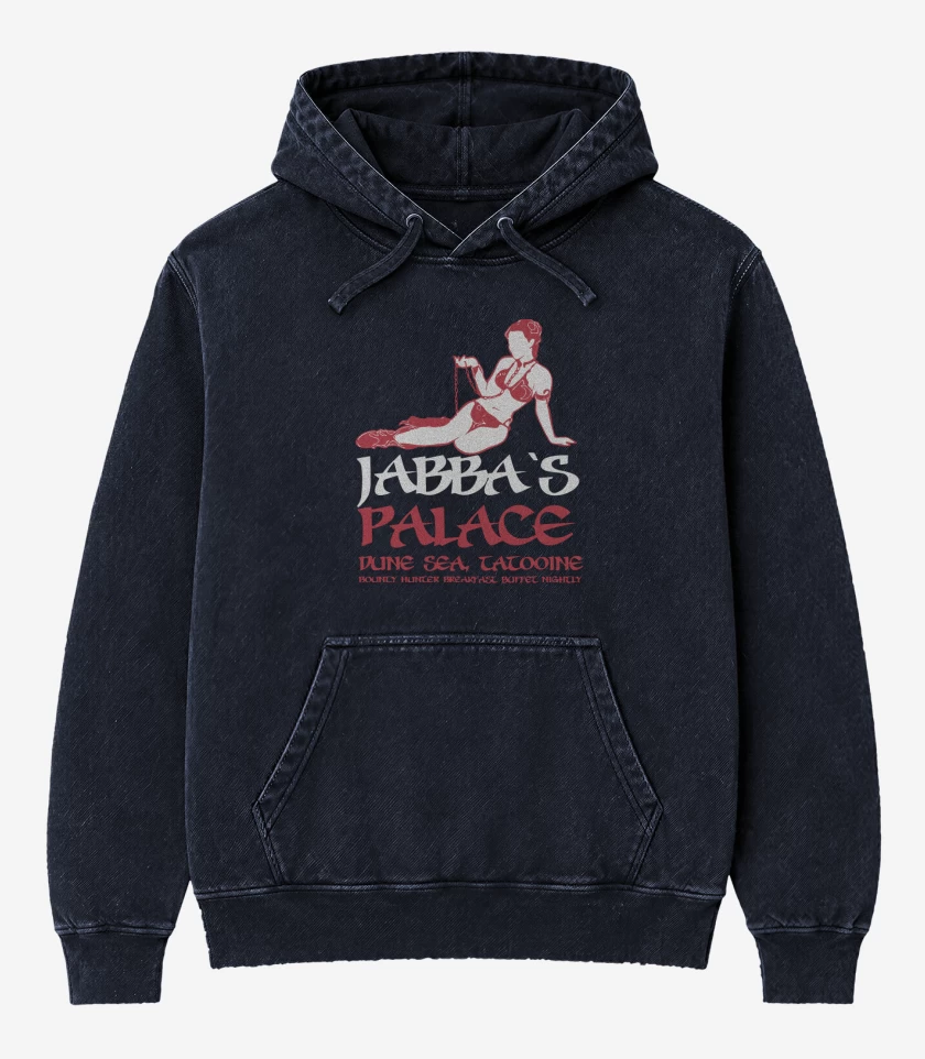 Poleron Canguro Acid Wash Azul Marino de Jabbas Palace