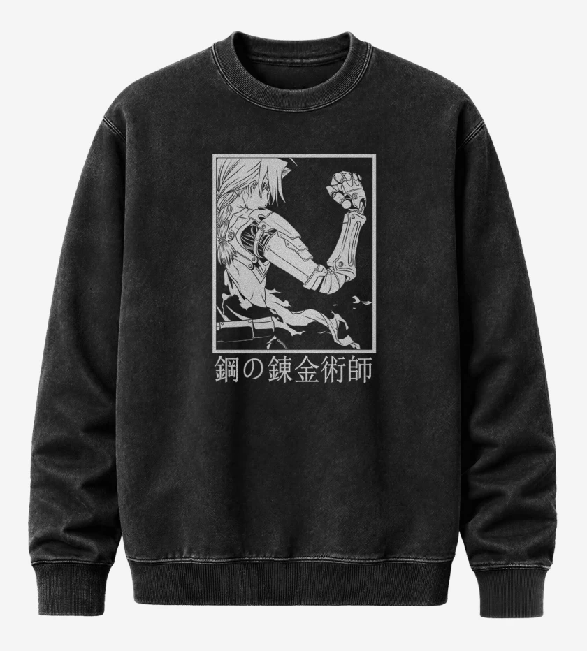 Poleron Polo Acid Wash Negro de FMA BW