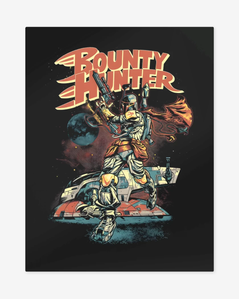 Print metalico Negro de Bounty Hunter Space
