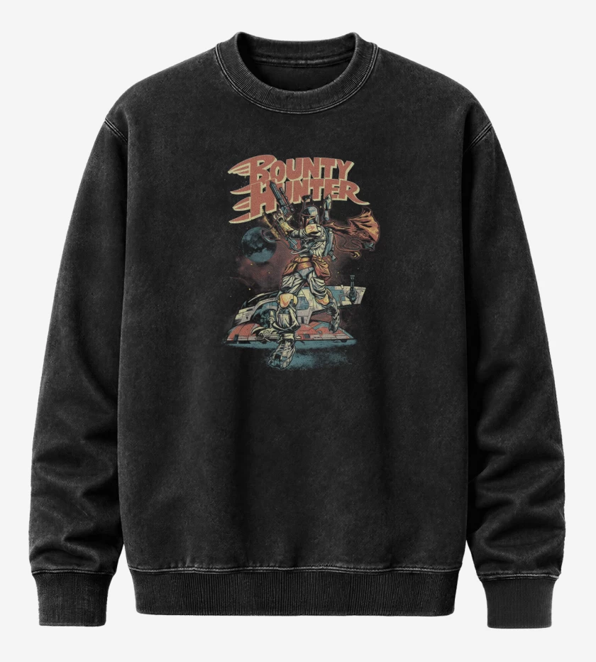 Poleron Polo Acid Wash Negro de Bounty Hunter Space