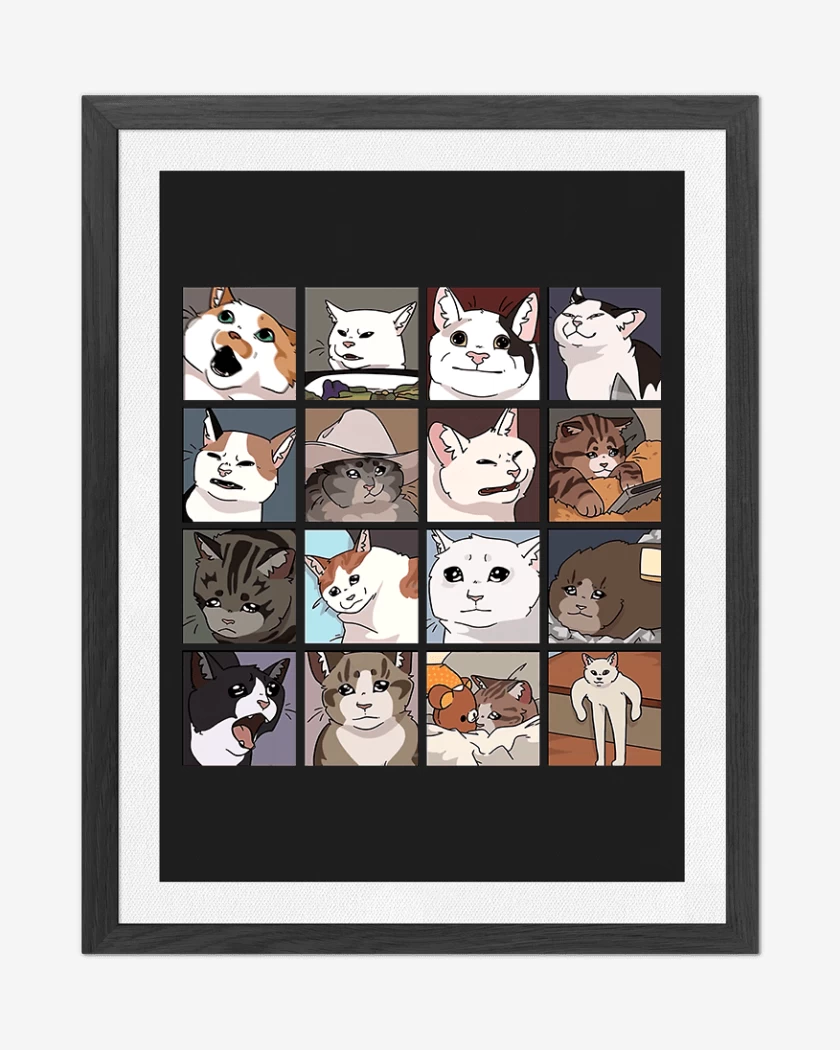 Cuadro decorativo Gatos memes