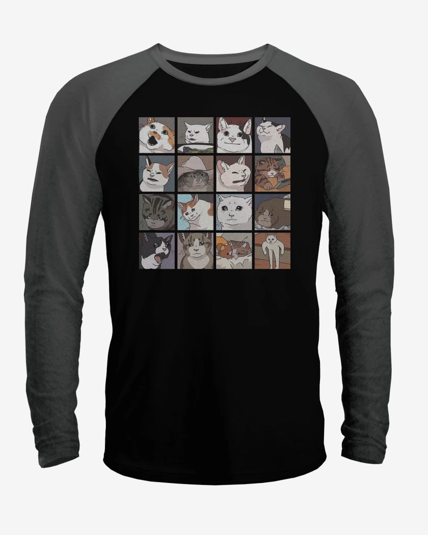 Polera Raglan Gatos memes