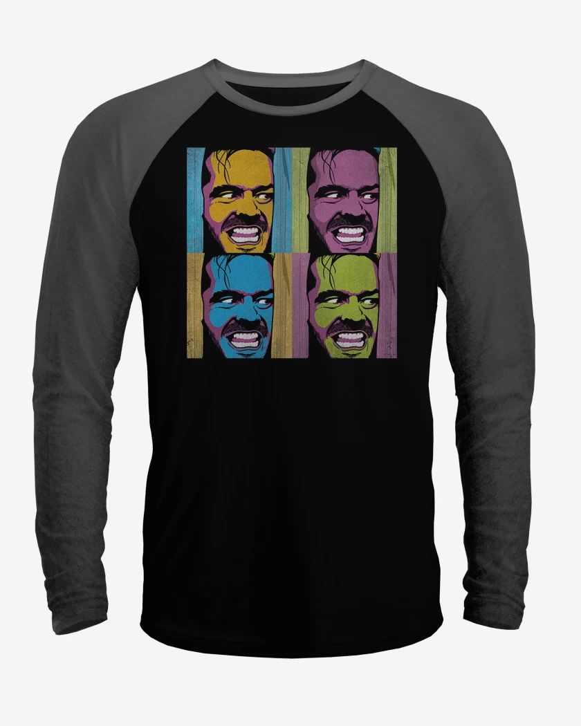 Polera Raglan Negro / Negro Heather de Johnny Johnny Johnny Johnny