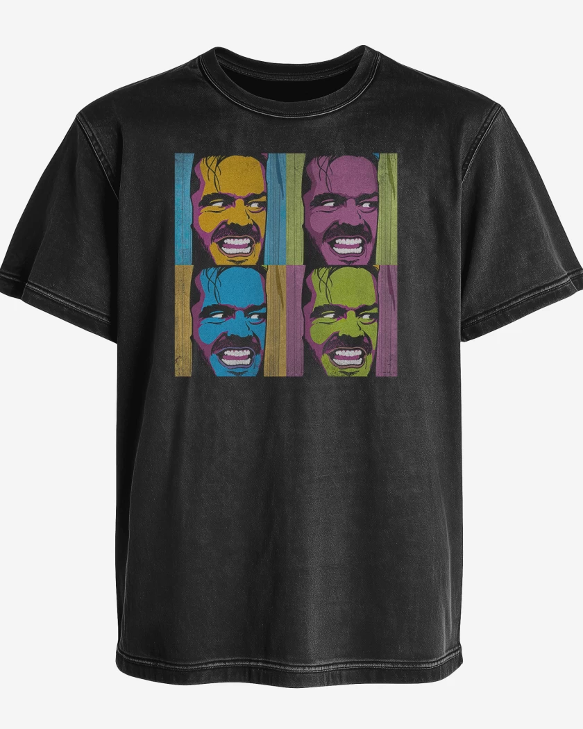Polera desgastada Negro de Johnny Johnny Johnny Johnny