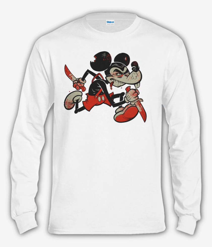 Polera manga larga Blanco de Murder Mouse 