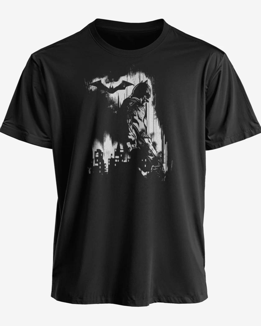 Polera premium Negro de Ocaso del Murciélago