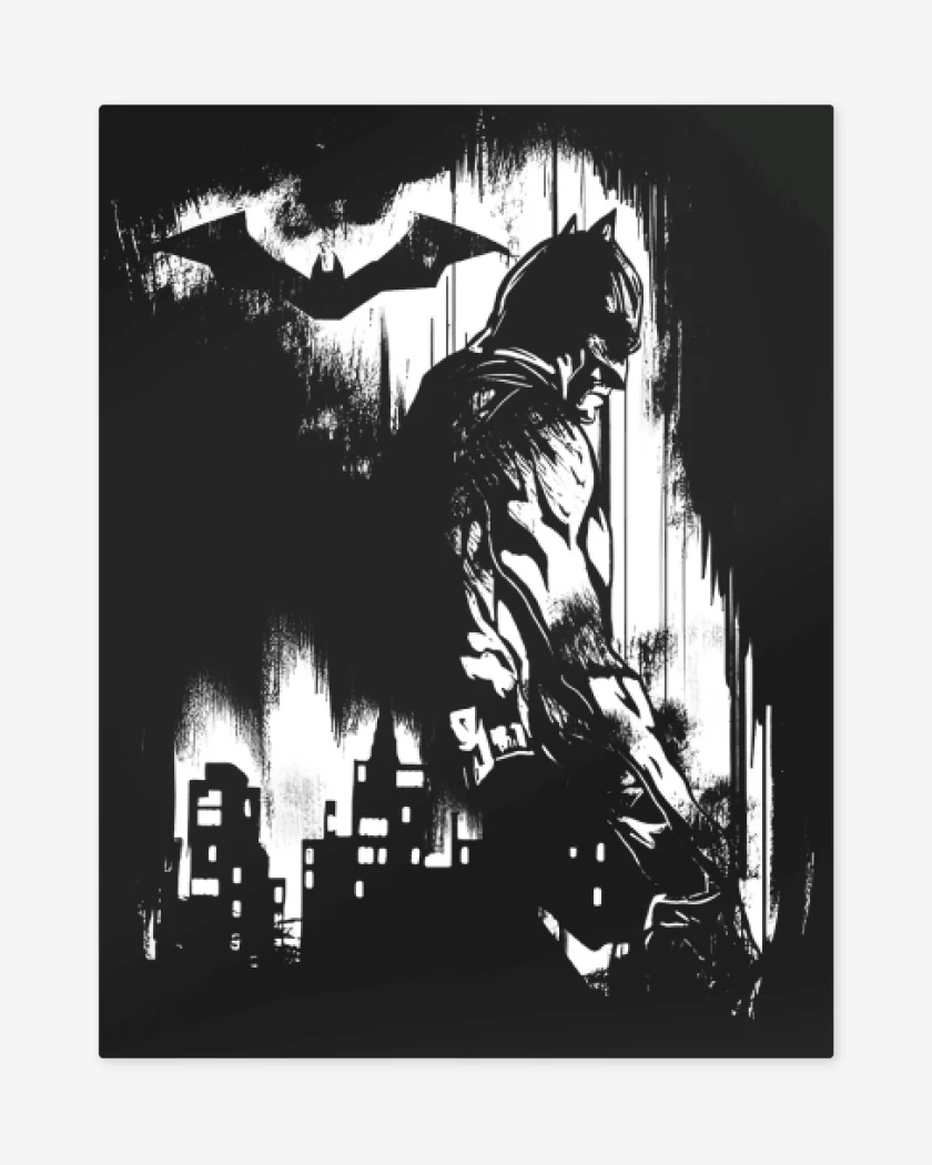 Print metalico Negro de Ocaso del Murciélago