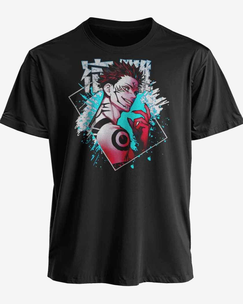 Polera premium Negro de Maldición Sukuna