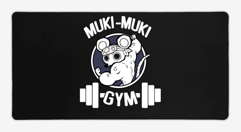 Mouse pad Gamer Negro de Muki-Muki GYM