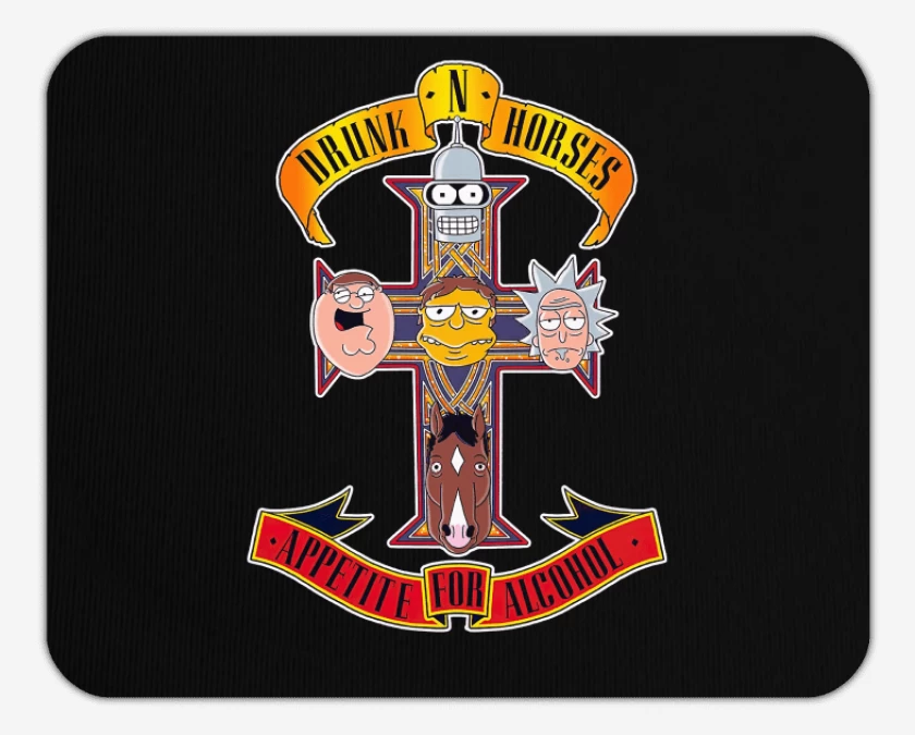 Mousepad Drunk & Horses
