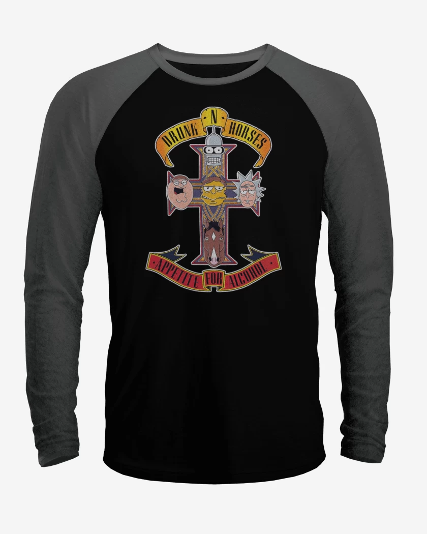 Polera Raglan Drunk & Horses
