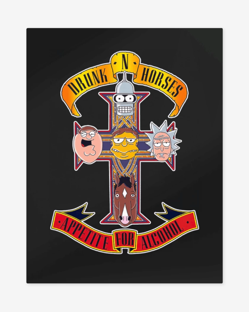 Print metalico Drunk & Horses
