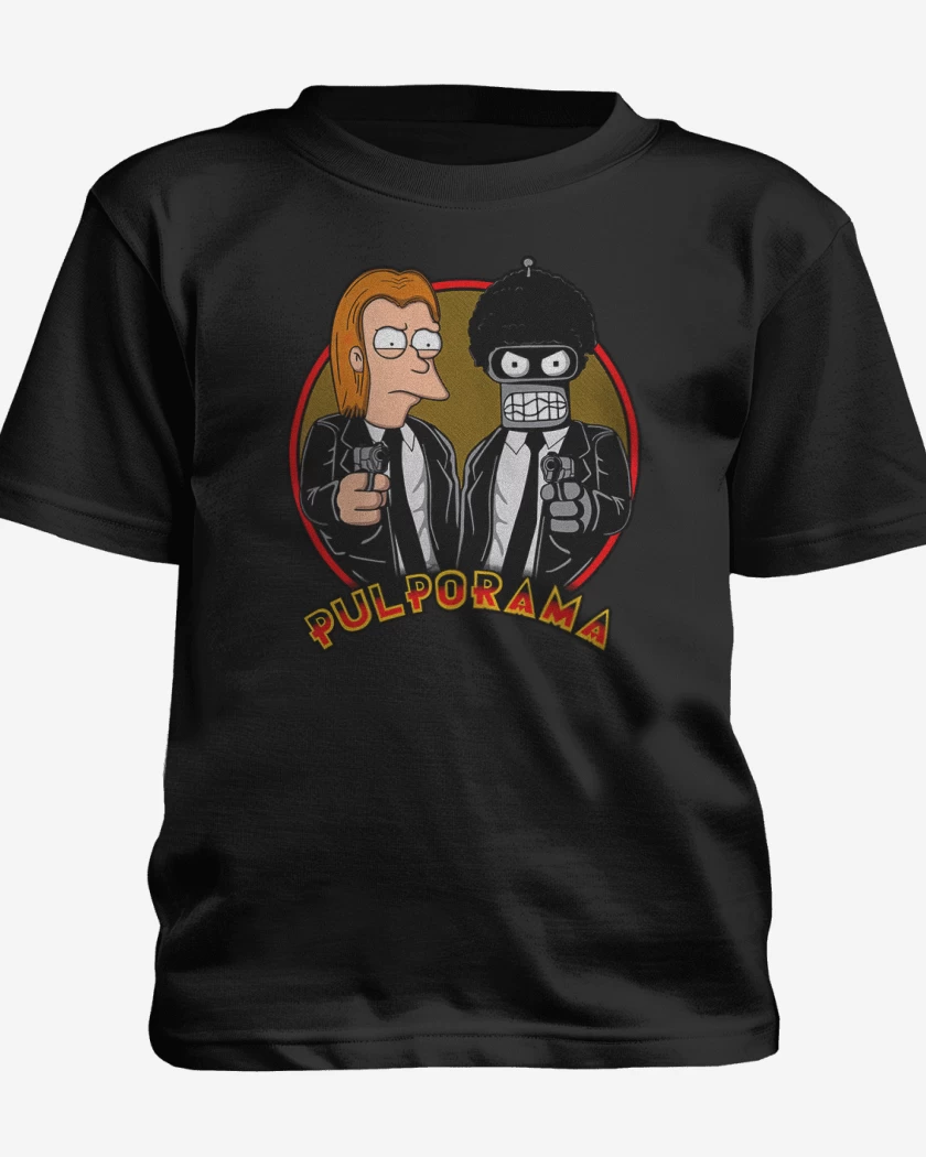 Polera de niño Negro de Pulporama