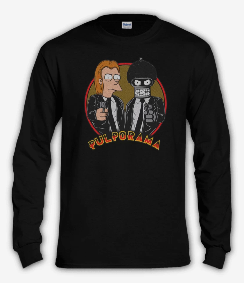 Polera manga larga Negro de Pulporama