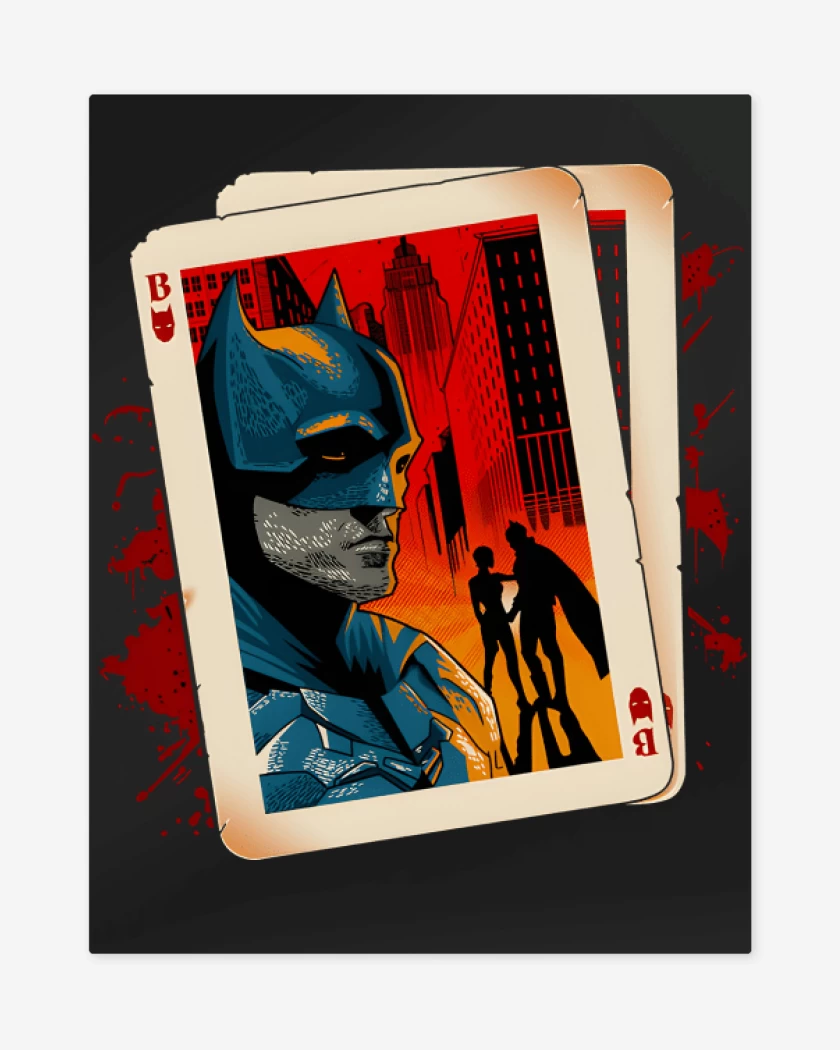 Print metalico Negro de As de Batman