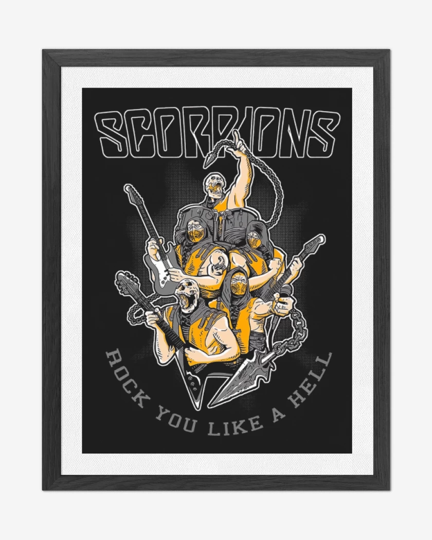 Cuadro decorativo Negro de Scorpions