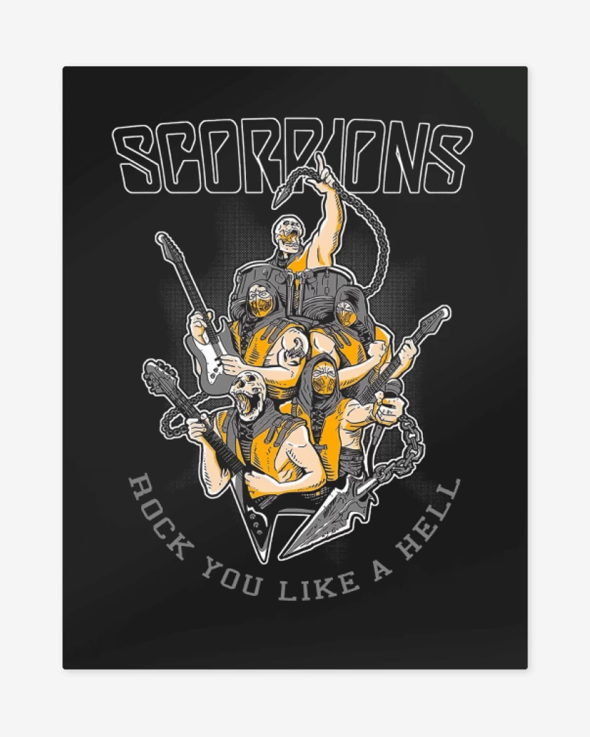 Print metalico Negro de Scorpions