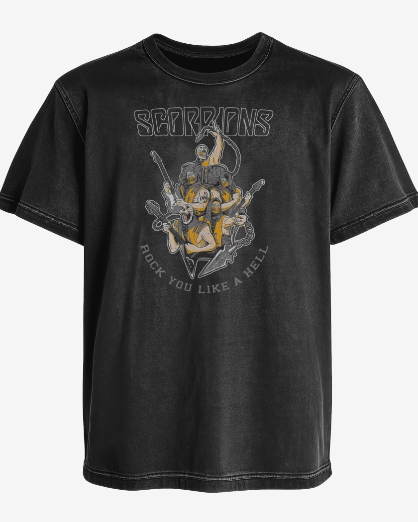 Polera desgastada Scorpions
