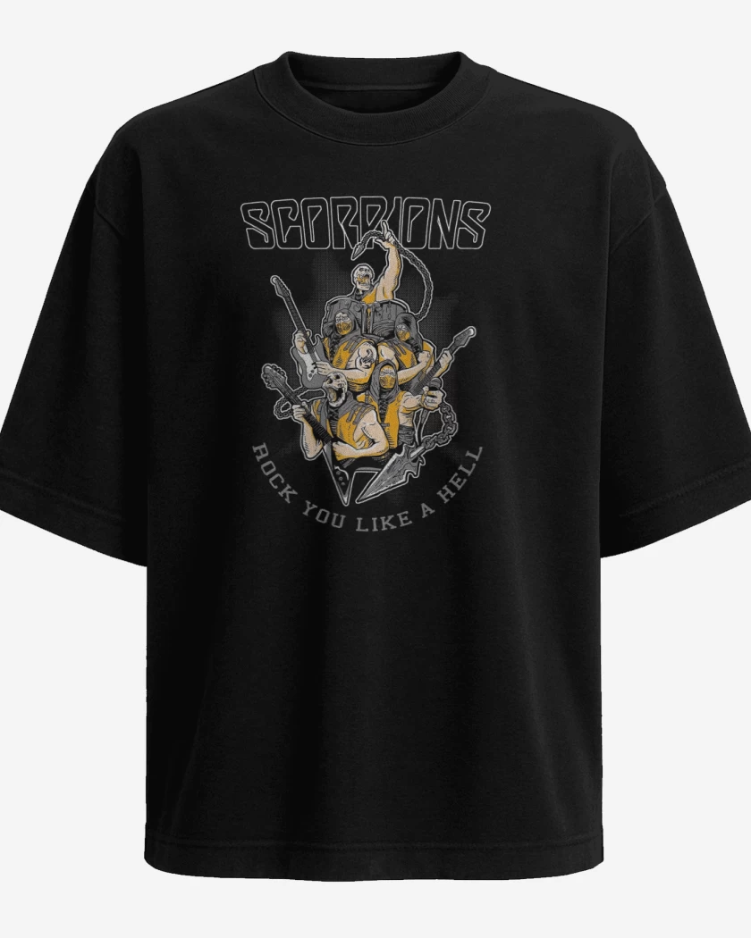 Polera Oversize Negro de Scorpions