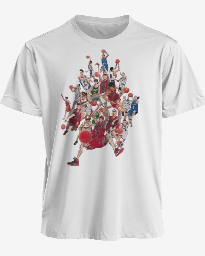 Polera premium Blanco de Slam dunk 3