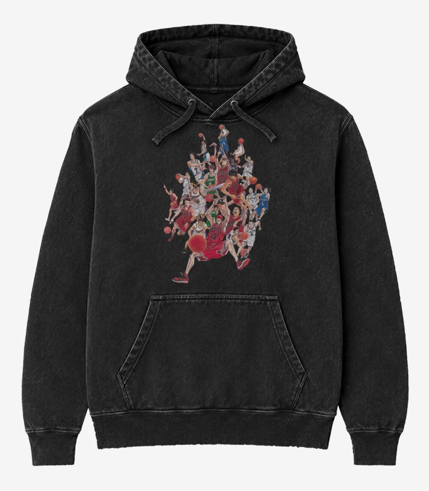 Poleron Canguro Acid Wash Negro de Slam dunk 3