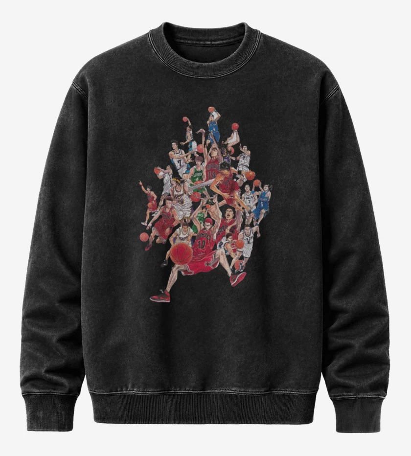 Poleron Polo Acid Wash Negro de Slam dunk 3