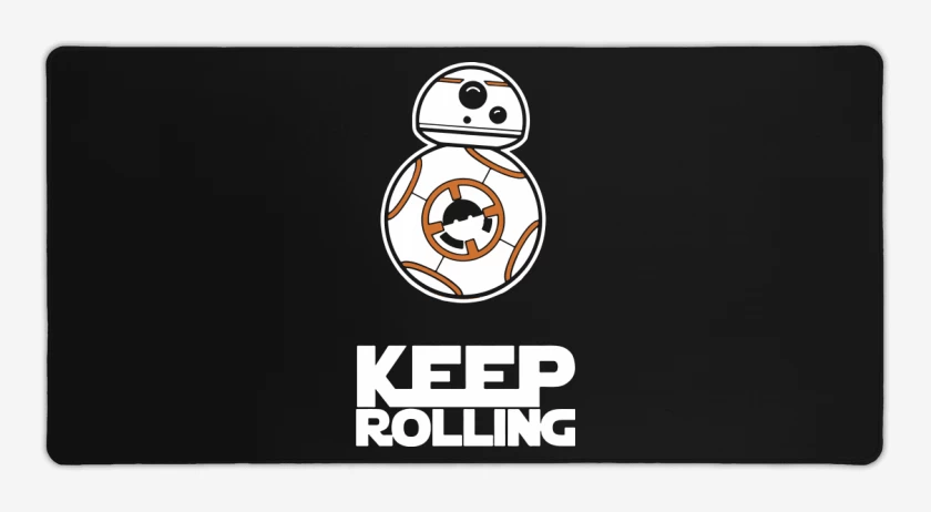Mouse pad Gamer Negro de Keep Rolling