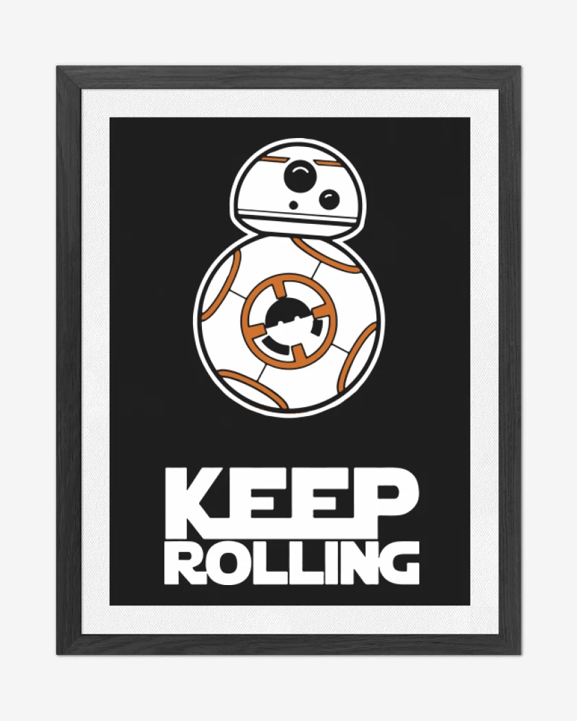 Cuadro decorativo Negro de Keep Rolling