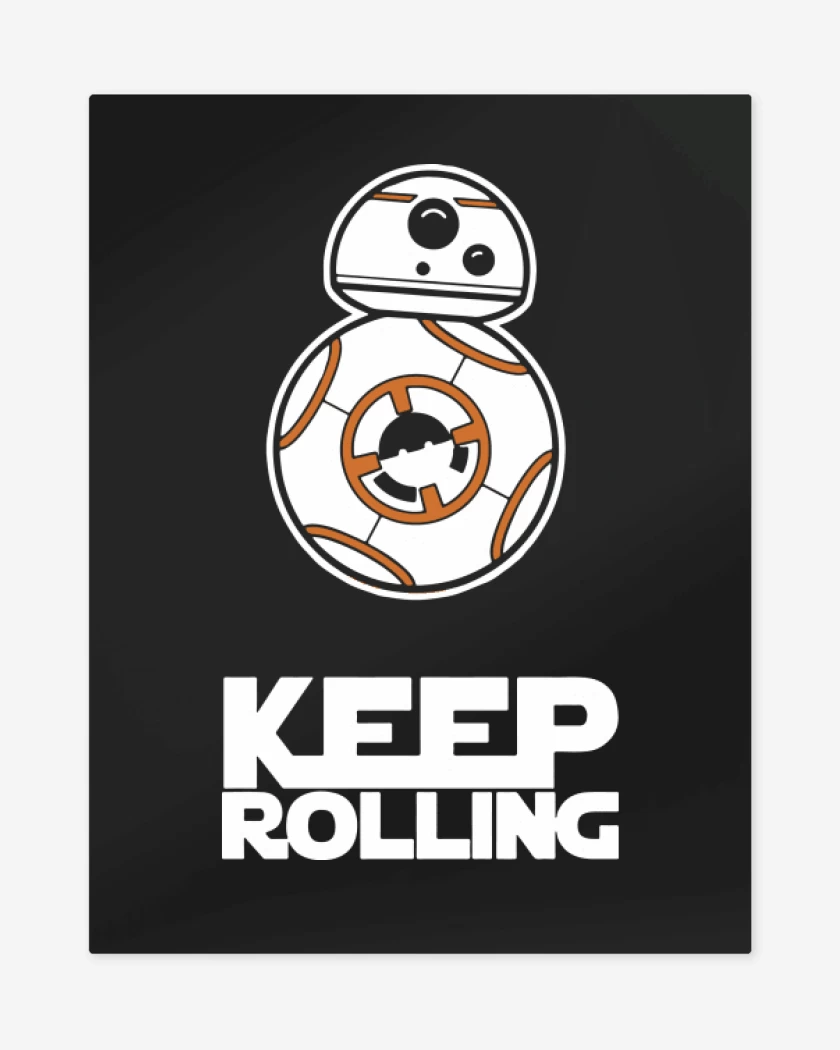 Print metalico Negro de Keep Rolling