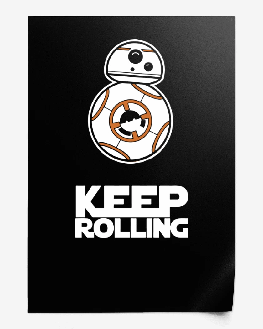 Print Negro de Keep Rolling