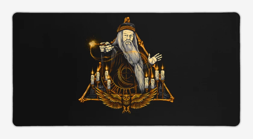 Mouse pad Gamer Negro de Albus Dumbledore