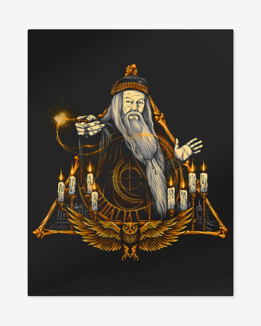 Print metalico Negro de Albus Dumbledore