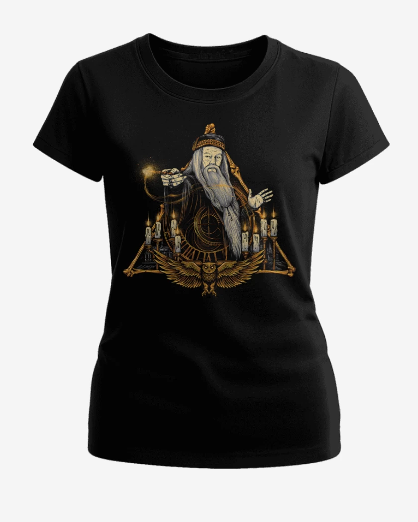 Polera de Mujer Negro de Albus Dumbledore